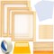 21 Pieces Screen Printing Starter Kit, 10 x 14 Inch Wood Silk Screen Printing Frame White Mesh Squeegees Inkjet Transparency Film and Mask Tape